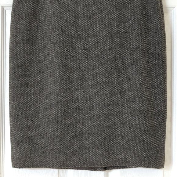 Lauren Ralph Lauren Wool Blend Knit Mid Waist Straight Knee Length Skirt Gray 8 - Picture 7 of 12